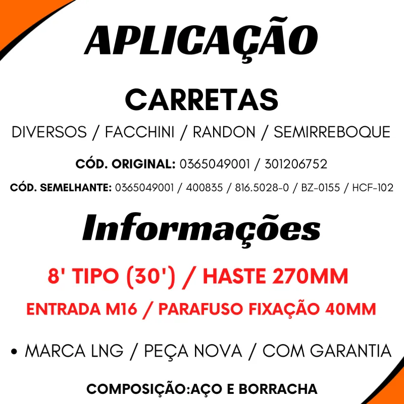 Cuica Freio 8 (30) Carretas 301206752