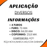 Flange Cardan (De Orelha) Aplic. Diversas 4 Furos Disco 84,00mm