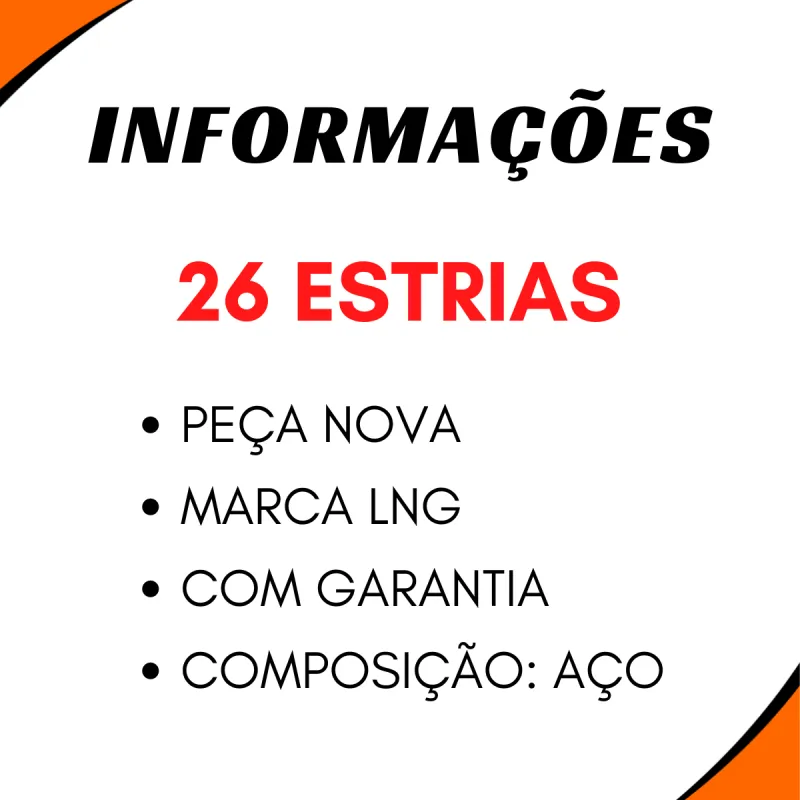 Ponteira Cardan (C/Rosca) Iveco/ Volvo/ Vw - 26 Estrias 70 Mm
