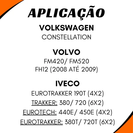 Ponteira Cardan (C/Rosca) Iveco/ Volvo/ Vw - 26 Estrias 70 Mm