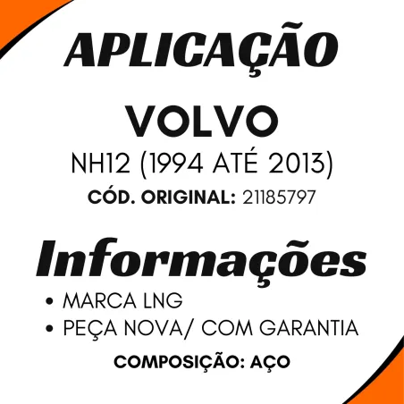 Coluna De Direção (Completa) Volvo Nh12 Ldo 1 E 2 Junta Uni. Inter.