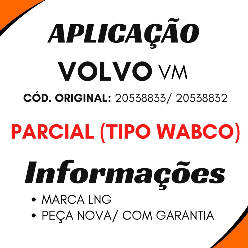 Reparo Pinça Freio Volvo Todos Vm Parcial Wabco