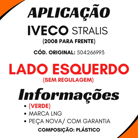 Interruptor Vidro Esq. Stralis (2008...) Esq. (S/Regulagem) (Verde)