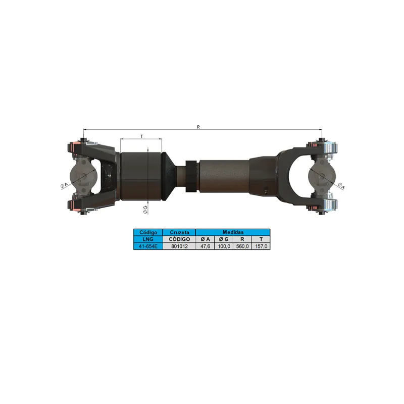 Cardan Compl. Entre Eixo Vw 26260 Ford Cargo 2626 2628e