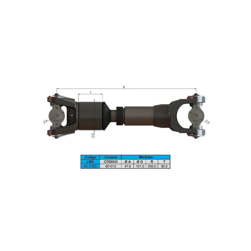 Cardan Completo Entre Eixo Ford B-500 Mm Xc454964aa