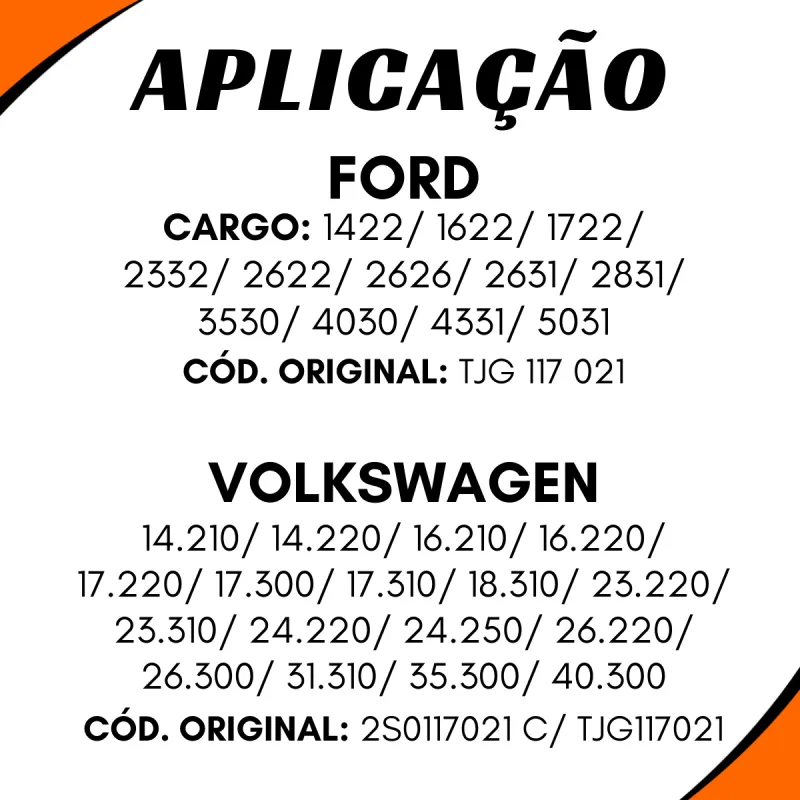 Radiador Óleo Ford Tjg117021 Volkswagen 2s0 117 021 C