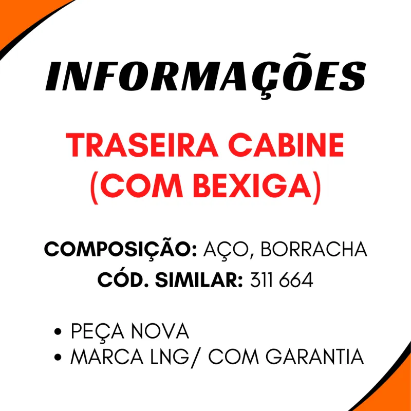 Amortecedor Tras. Cabine Mbb Actros 2532/ 2555/ 2631/ 2648/ 3231/