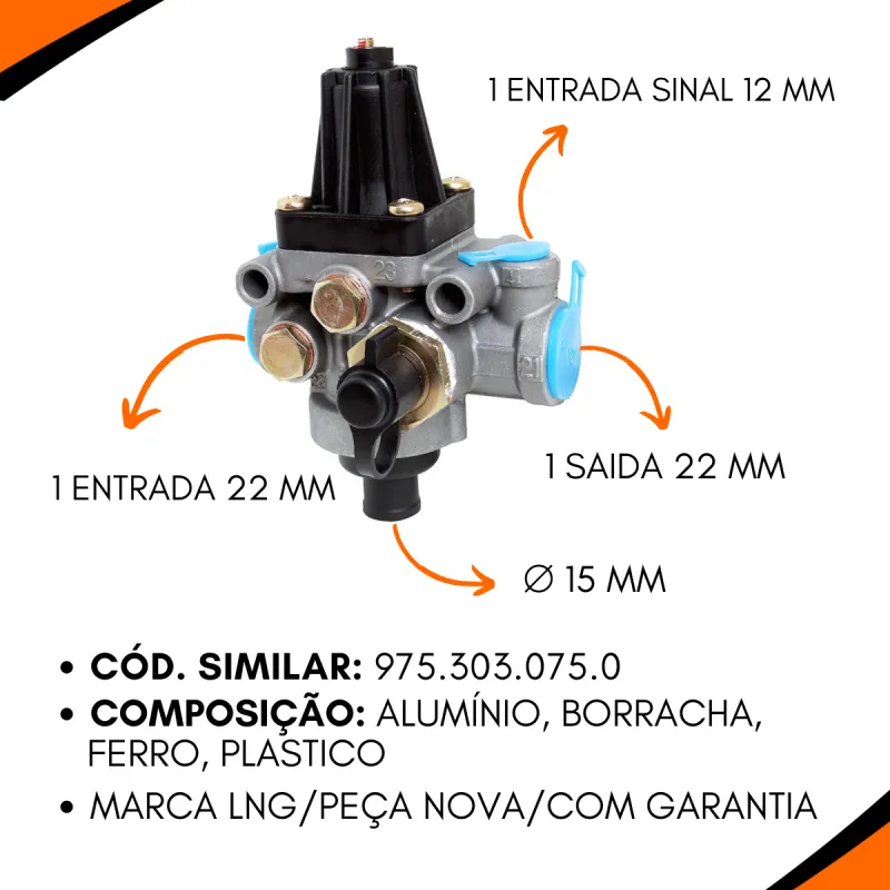 Válvula Regulador Pressãoscania R/T113/ 143  1356663
