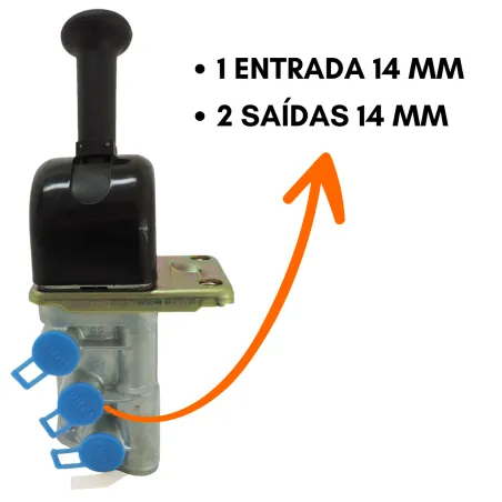 Válvula Freio Mão Ford Cargo 2425/ 2622/ 2630/ 2631/ 3222/ 3224/