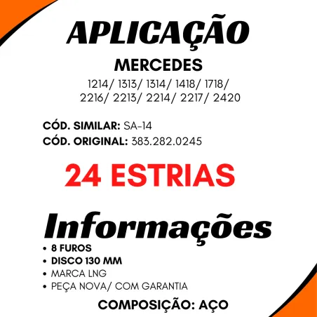 Flange Caixa Transferencia Mb 1214/ 1313/ 1314/ 1418..
