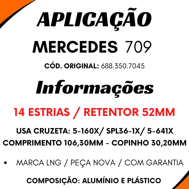 Terminal Diferencial Aço 14 Est. Mbb 709 (688.350.7045)