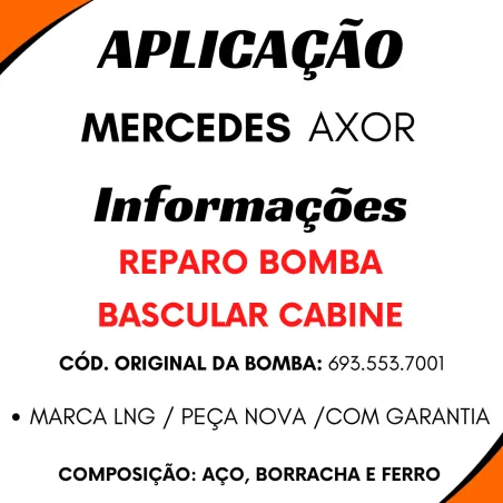 Reparo Bomba Hidráulica Mbb Axor Pesado