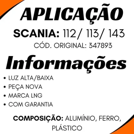 Chave Seta Scania 112/ 113/ 143 Luz Alta/Baixa