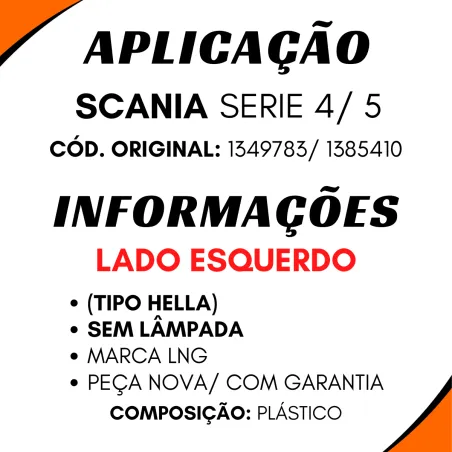 Lanterna Seta Esq. Scania Série 4/ 5