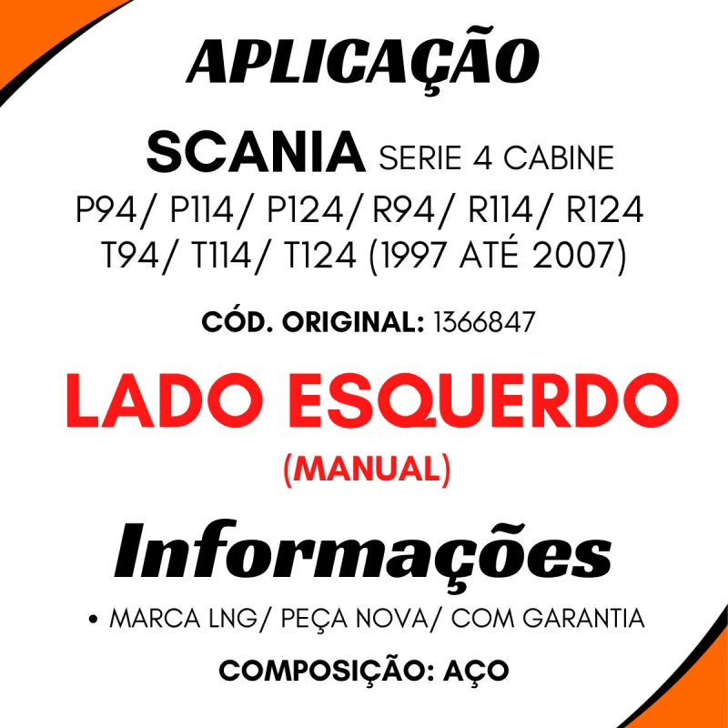 Máquina De Vidro Esq. Manual Série 4 P/ R/ T/ 94/ 114/ 124