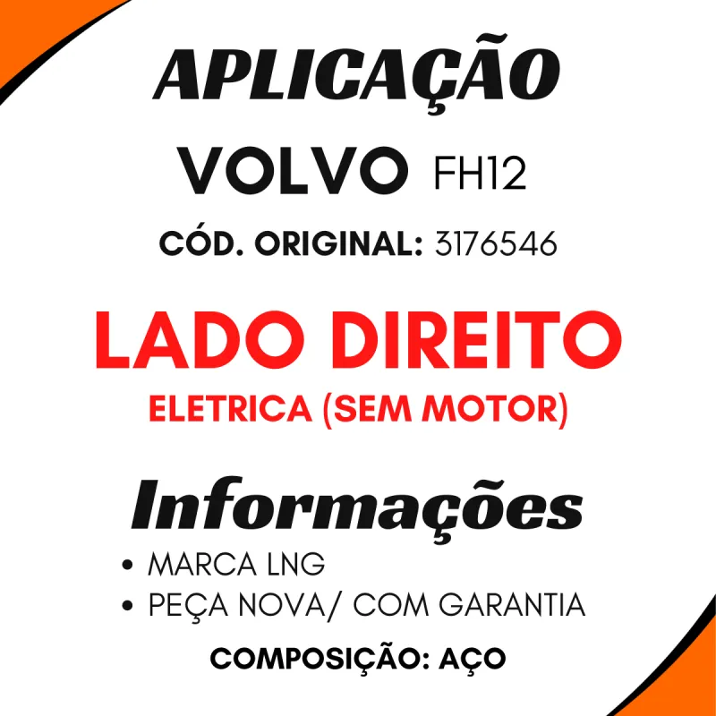 Máquina De Vidro Eletr. Dir. (S/Motor) Volvo Fh 12