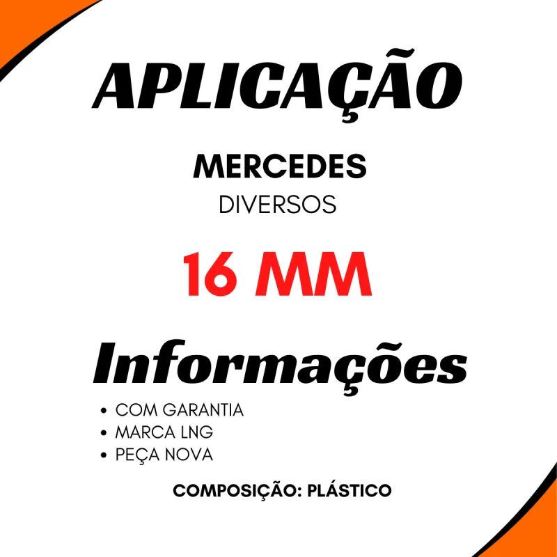 Kit 5 Engates Rápido Mercedes Diversas União Plastica 16 Mm