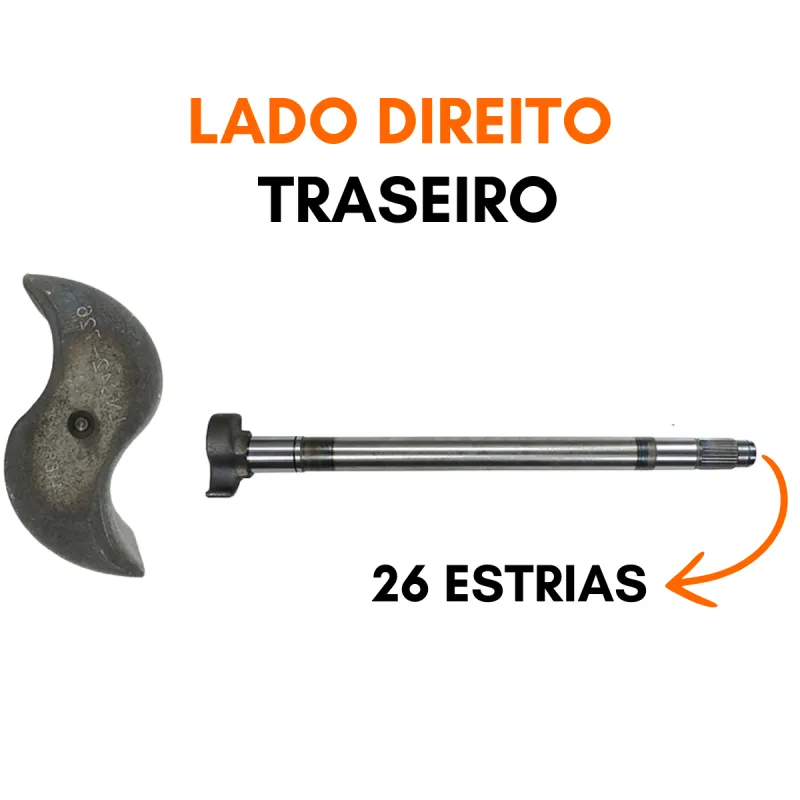 Eixo Expansores S Freio Ar Dir. Tras.  Mbb 1414/ 1516/ 1518/ 1620