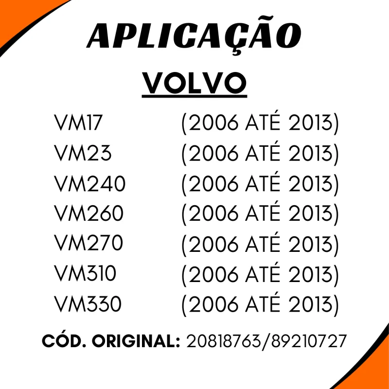 Farol Principal Esq. Volvo Vm17/ 23/ 240/ 260/ 270/ 310/ 330
