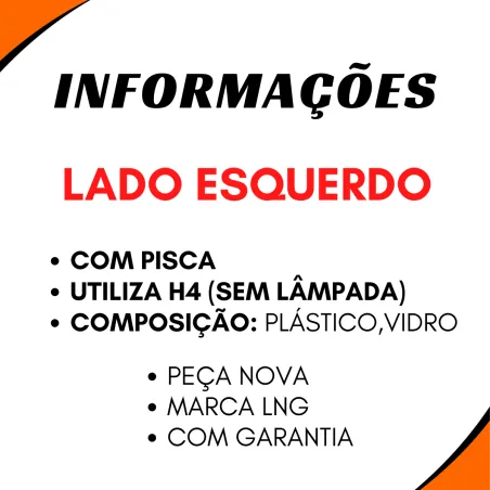 Farol Principal Esq. Volvo Vm17/ 23/ 240/ 260/ 270/ 310/ 330