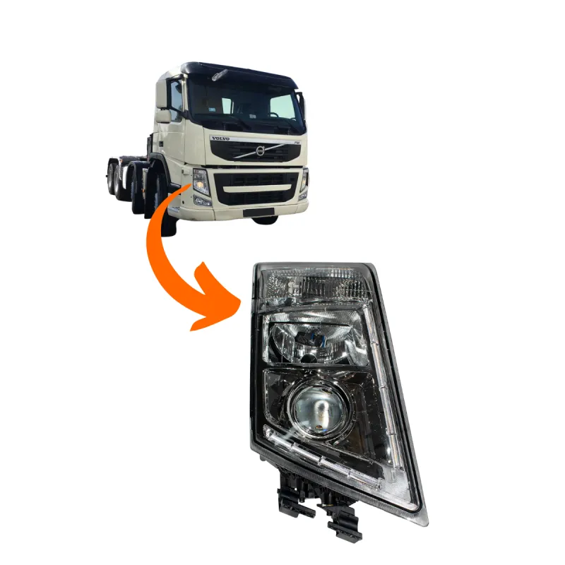 Farol Principal Dir. C/Led Volvo Fh13/ Fm13 (2008/...)