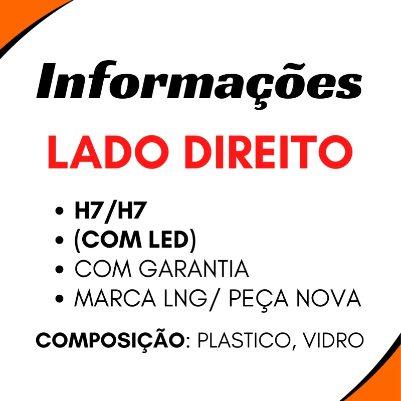 Farol Principal Dir. C/Led Volvo Fh13/ Fm13 (2008/...)