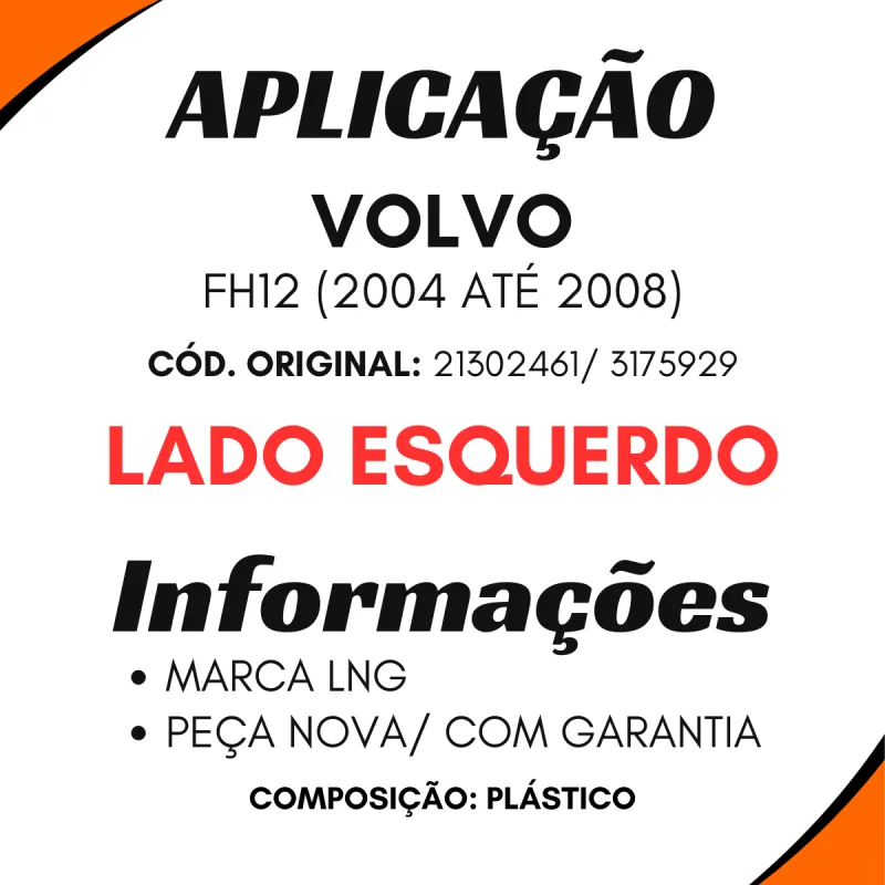 Acabamento Lateral Cabine Esq. Fh12 (2004 A 2008)