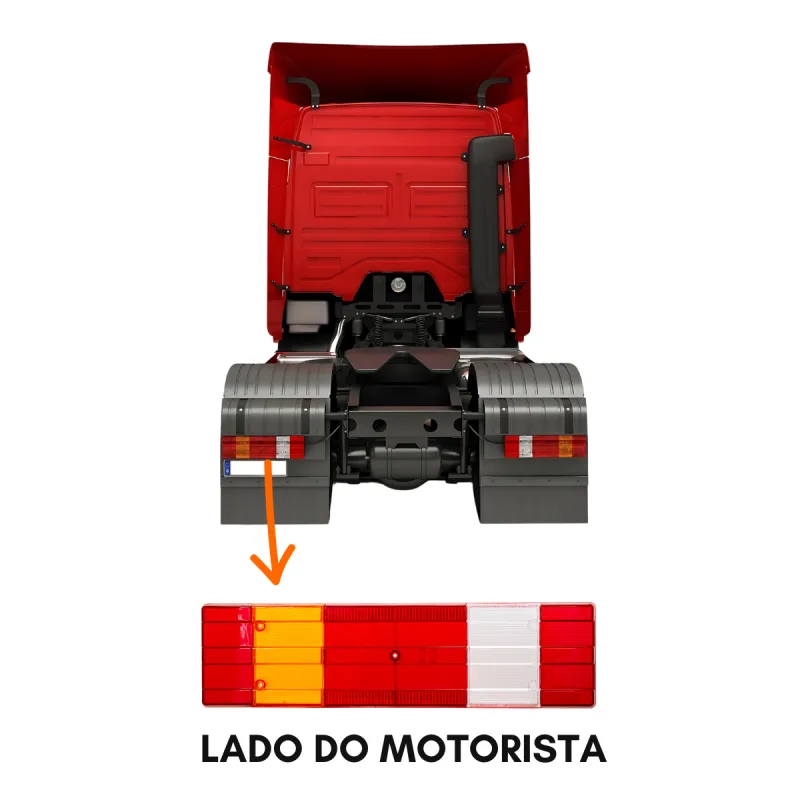 Lente Lanterna Tras. Esq. Mbb Axor 1933/ 2035/ 2044/ 2535/ 2536/