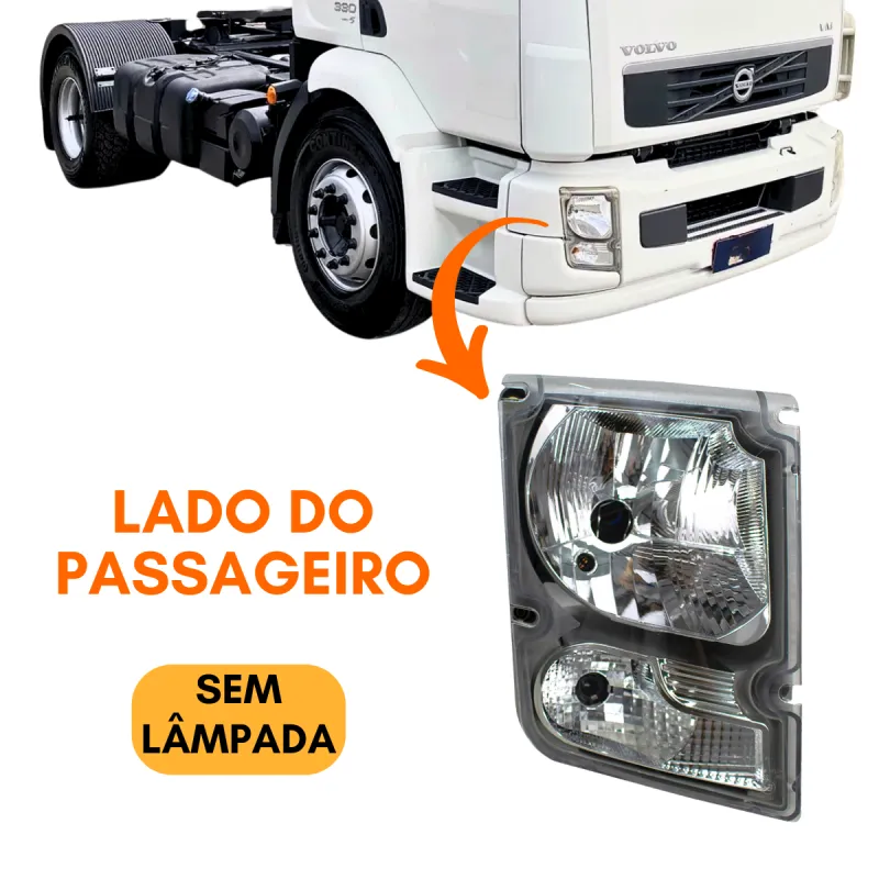 Farol Principal Dir. Volvo Vm17/ Vm23/ Vm260/ Vm310 (2006a2010)