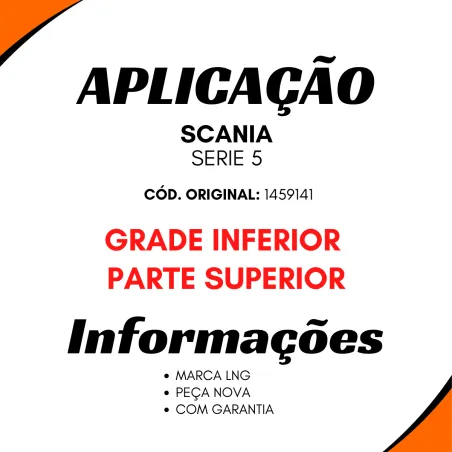 Tela Grade Frontal Inf. Superior Scania Série 5 1459141