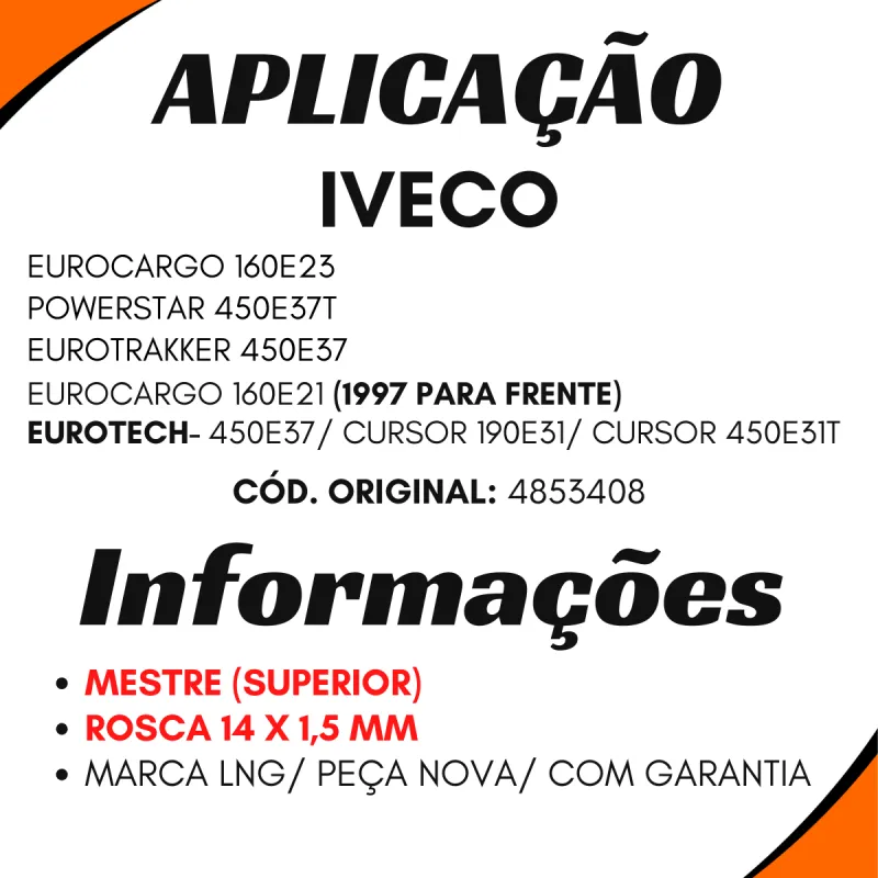 Cilindro Embreagem Eurotech/ Eurocargo/ Powerstar/ Eurotrakker Mestre