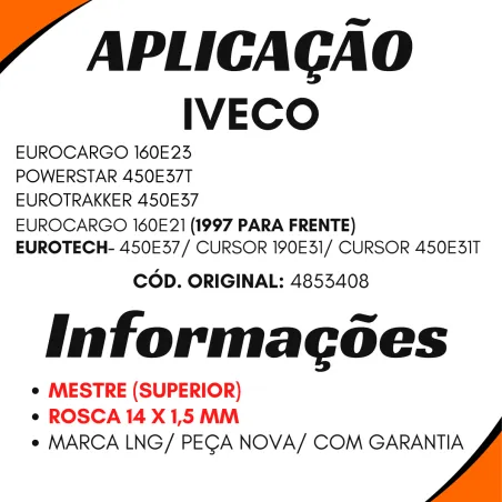Cilindro Embreagem Eurotech/ Eurocargo/ Powerstar/ Eurotrakker Mestre