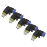 Kit 5 Cotovelos Engate Rápido Mercedes Plastico Macho Giratorio 1/2