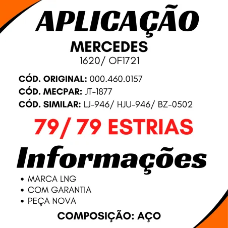 Junta Universal 54/66 Estrias Mercedes 709/ 710/ 912