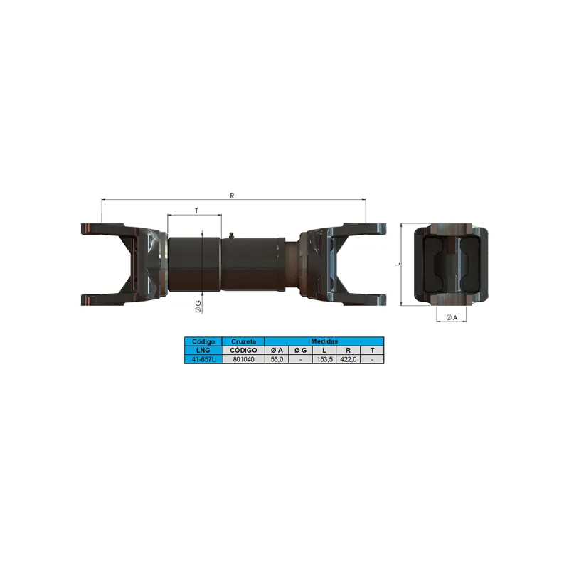 Cardan Parcial Axor Man Tgf 417mm