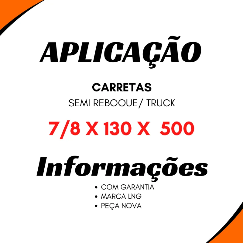Grampo Mola Semirreboque/ Trucks 7/8 X 130 X 500