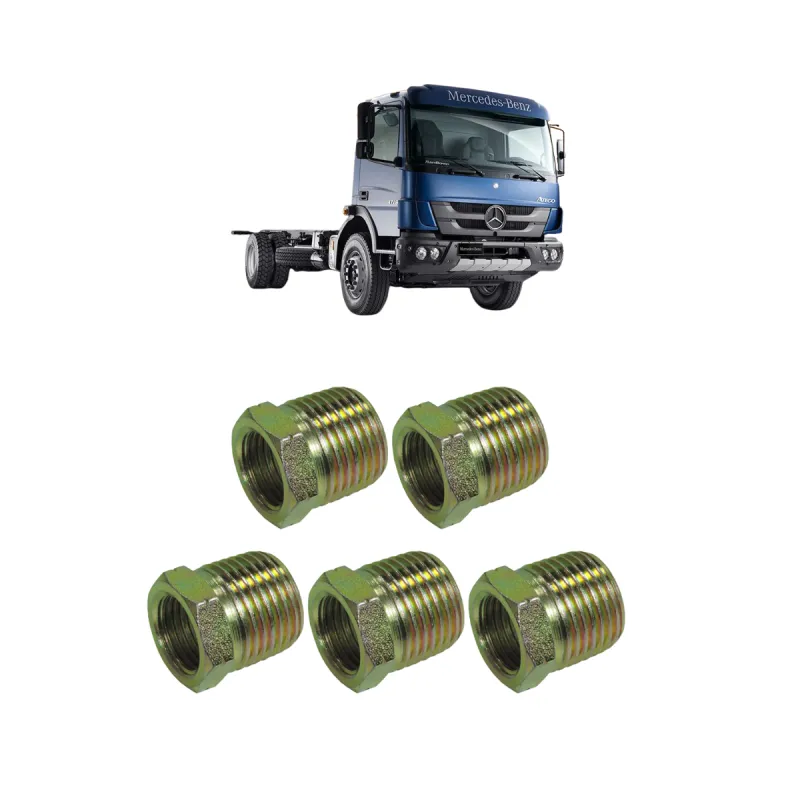 Kit 5 Conexão Redutora Válvula Mbb Macho 1/2 Npt X Femea 16 Mm