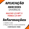 Kit 5 Conexão Redutora Válvula Mbb Macho 1/2 Npt X Femea 1/4 Npt