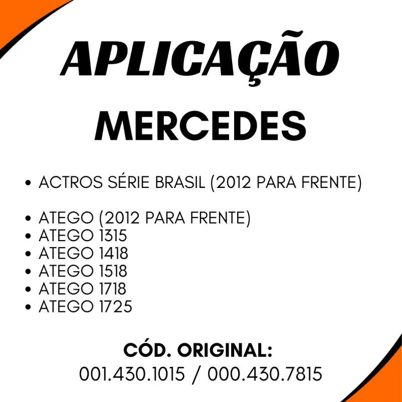 Válvula Apu Atego- Axor- Actros- Série Brasil (2012..)