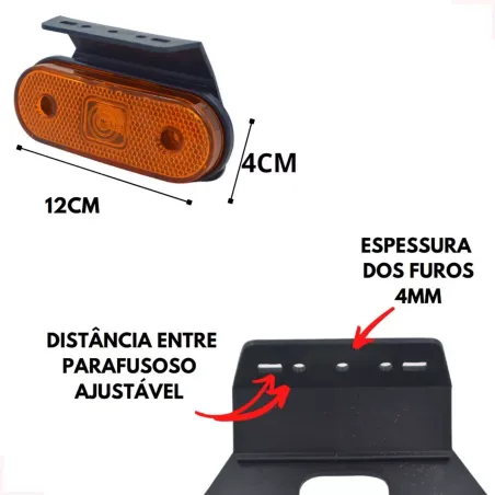 Lanterna Lateral Com Suporte Carretas Facchini