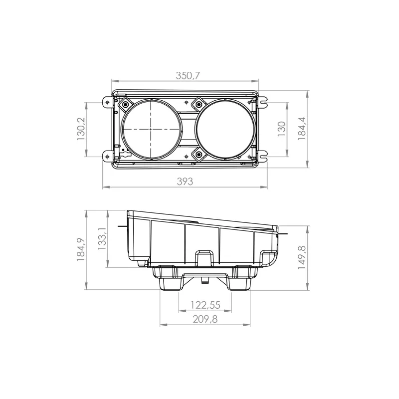 Farol Duplo Direito Mercedes 1714   1618   1215   2428   2423   914  