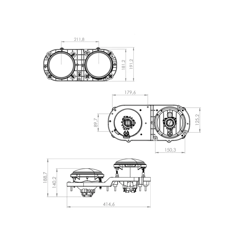 Farol Duplo Horizontal Direito Ford Cargo 2000a2006