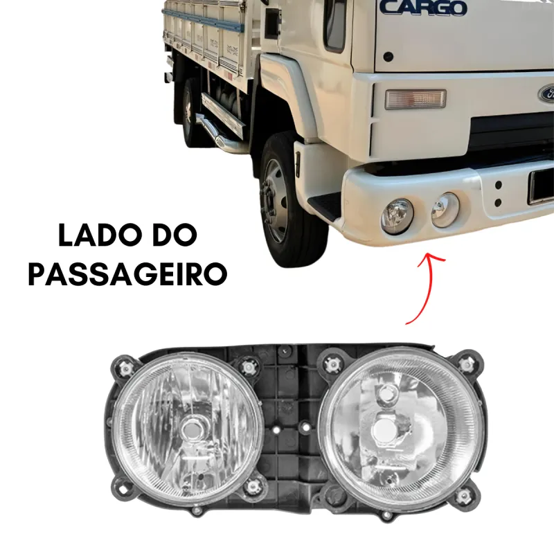 Farol Duplo Horizontal Direito Ford Cargo 2000a2006