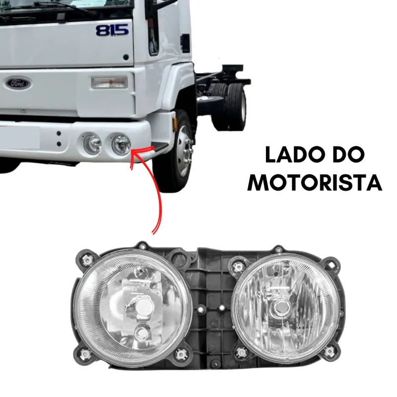 Farol Duplo Horizontal Esquerdo Ford Cargo 2000a2006