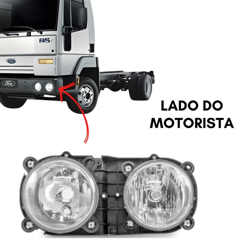 Farol Duplo Horizontal Esquerdo Ford Cargo 2006 A 2012