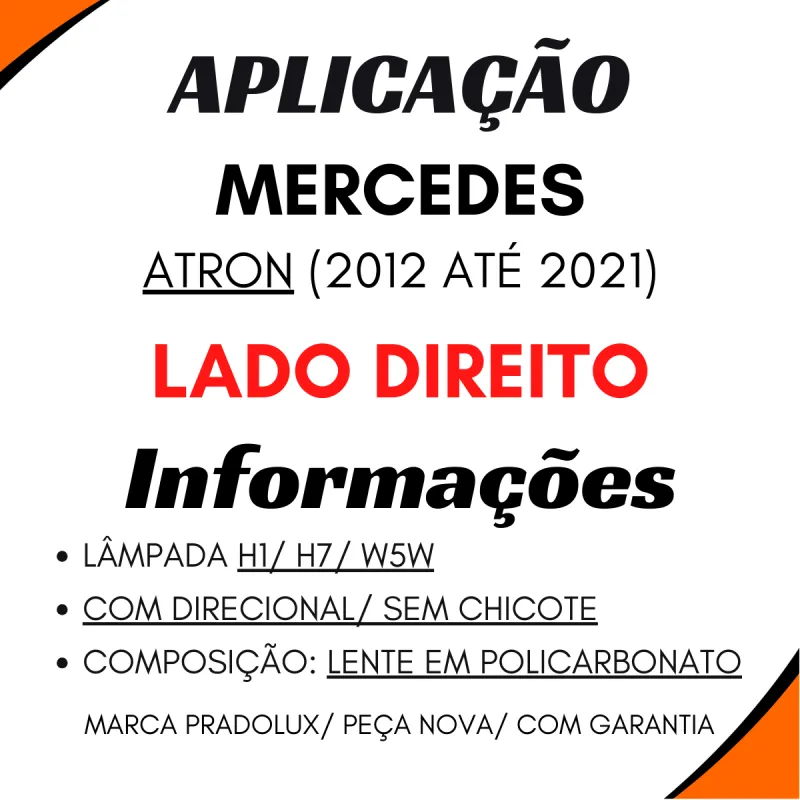 Farol Duplo Direito Com Lanterna Direcional Atron 2012 A 2021