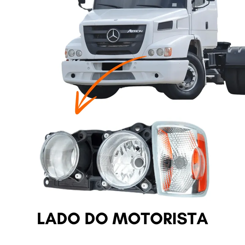 Farol Duplo Esquerdo Com Lanterna Direcional Atron 2012 A 2021