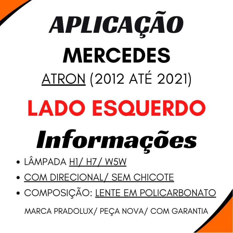 Farol Duplo Esquerdo Com Lanterna Direcional Atron 2012 A 2021