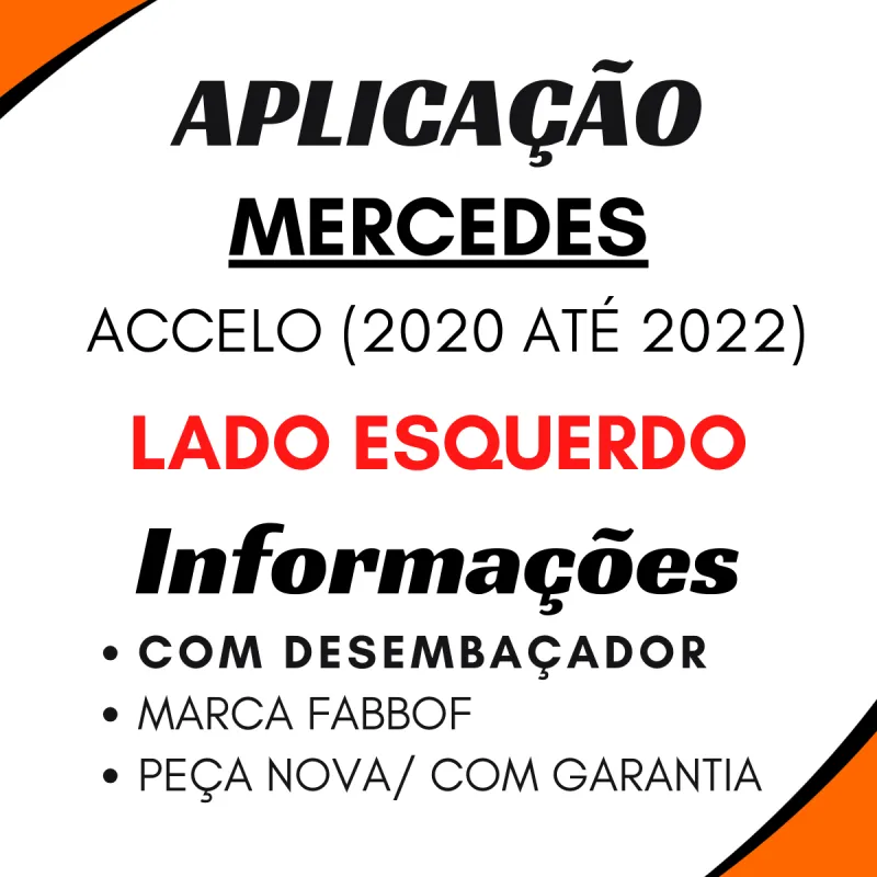 Espelho Retrovisor Mb Accelo 2020/2022 - Com Desembacador - Lado