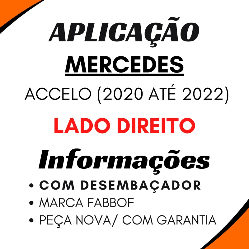 Espelho Retrovisor Mb Accelo 2020/2022 - Com Desembacador - Lado